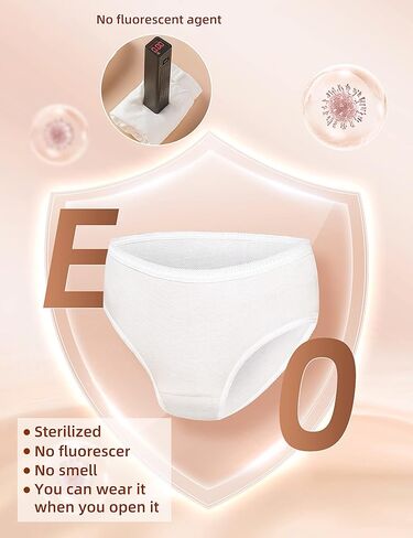 Disposable Underwear for Women 100% Cotton 5 Packs Panties White High Cut Briefs Travel/Emergency/Hospital Stays(XL) in Saudi Arabia