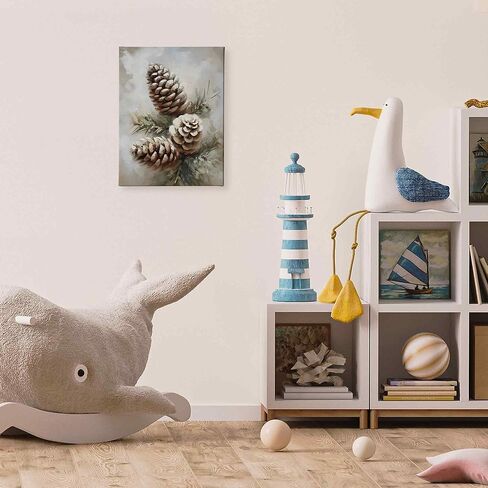 TLESKE Winter Christmas Cardinal Snowy Woodland Wall Art Decor, Red Bird Holly berries Canvas Wall Art Print for Bedroom Living Room, Vintage Rustic Winter Wall Artwork Picture, 11x14in in Kuwait