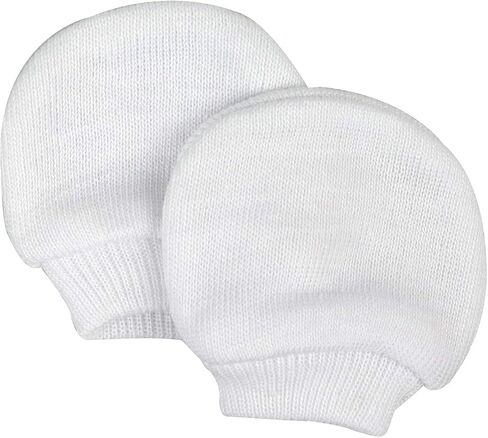 DRESHOW BQUBO Newborn Hospital Hat and Mittens Infant Baby Beanie Soft Cotton Cute Knot Nursery Cap for 0-3 Months Girls Boys in Kuwait