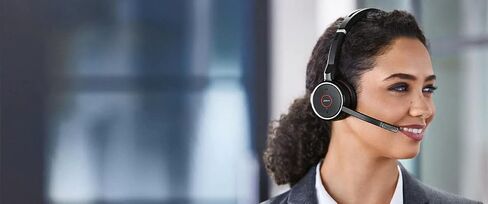 جابرا Evolve 75 SE، Link380a UC حامل ستيريو - سماعة بلوتوث مع ميكروفون عازل للضوضاء، بطارية طويلة الأمد واتصال مزدوج - تعمل مع جميع المنصات الأخرى - أسود in Saudi Arabia