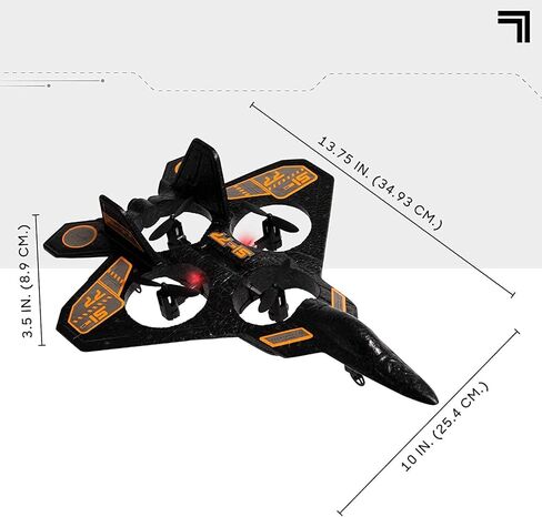 طائرة بدون طيار SHARPER IMAGE Thunderbolt للتحكم عن بعد، الإصدار القياسي، طائرة مقاتلة لاسلكية 2.4 جيجا هرتز RC، كوادكوبتر مع مساعدة الهبوط، طائرة صغيرة للأطفال والمبتدئين، قابلة للشحن in Kuwait