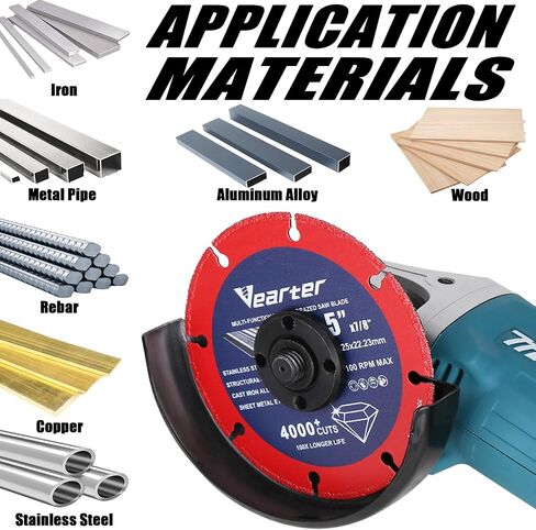 6 Inch Cut Off Wheel, Diamond Cutting Wheel for Angle Grinder Die Grinder, Cutting Disc with 4000+ Cuts on Metal, Stainless Steel, Cast Iron, Aluminum, Brass (6'' X 7/8'') in Kuwait