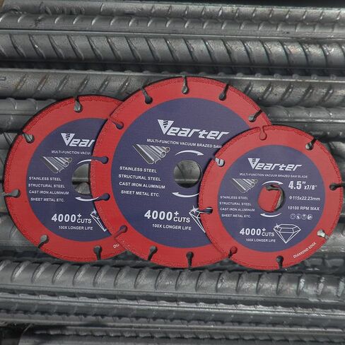 6 Inch Cut Off Wheel, Diamond Cutting Wheel for Angle Grinder Die Grinder, Cutting Disc with 4000+ Cuts on Metal, Stainless Steel, Cast Iron, Aluminum, Brass (6'' X 7/8'') in Kuwait