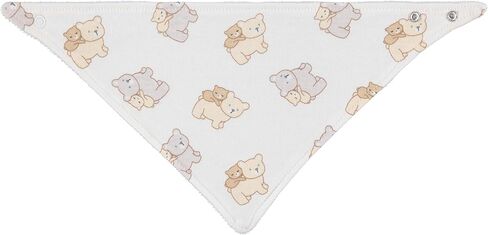 Cudlie Little Beginnings 3-Pack Bandana Set for Babies, Nursery Bibs for Drooling and Teething, Burp Cloth for Infants, Teddy in Kuwait