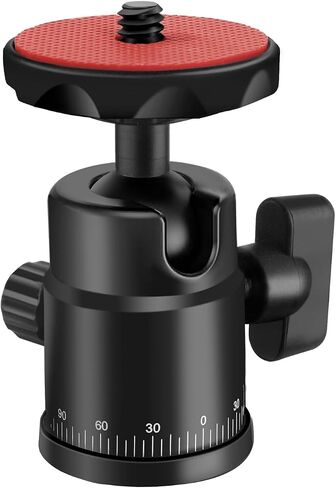 HEMMOTOP Tripod Ball Head H28 Black,Ball Head Mount Loading 6.6Lbs,Panorami Tripod Heads for Gopro Cam Camcorder Smartphone Light Microphone DSLR Camera Photography in Saudi Arabia