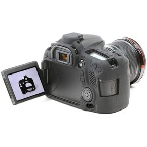easyCover Silicone Protective Camera Case Compatible for Canon 70D, Black