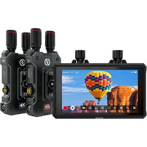 Hollyland 4K Video Transmit Family - Mars 4K(TX&RX) Wireless Transmitter Receiver and Mars M1 Enhanced Wireless Transmitter/Receiver/Monitor (1 Set)