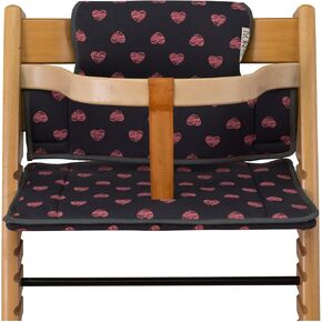 JYOKO Kids Cushion Made Cotton 100% Compatible with Stokke Tripp Trapp high Chair (Fluor Heart)