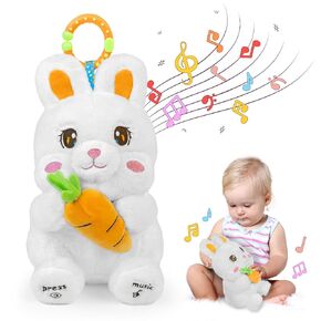 Baby Toys 0-6 Months,Infant Toys with Musical & Rattle,Baby Girl Toys 0-6 Months,Baby Toys 6-12 Monthts,Soft Stuffed Animal Infant Toys for 0-3-6-12 Month Old Boy Girls
