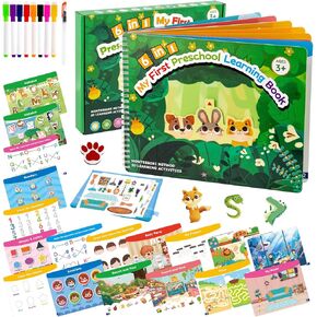 Ayyomo Spanish & English Busy Books for Toddlers, Bilingual Preschool Activity Book for 3 4 5 Year Old, Kids Easter Basket Stuffers, Interactive Educational Learning Activities Birthday Gifts