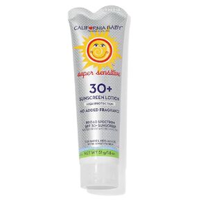 California Baby Super Sensitive SPF 30+ Sunscreen | Broad Spectrum | Titanium Dioxide | Hypoallergenic Unscented Mineral Sunscreen | 51 g / 1.8 oz.