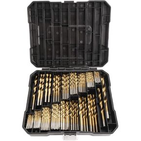 Yaegoo Titanium Twist Drill Bit Set High Speed Steel for Steel, Wood, Plastic, Metal, Copper, Aluminum Alloy with Storage Case (230 PCS)
