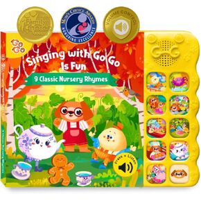 Go Go - Singing with Go Go is Fun: 9 Classic Nursery Rhymes – Interactive Sound Book with 10 Sound Buttons, Volume Control, and Joyful Music for Fun Learning and Early Childhood Development