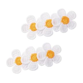 Sunflower Snap Hair Clips White Daisy Flower Hair Clips Hair Hairpin for Girls Women Kids (yellow)