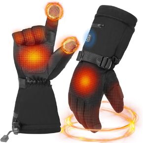 Omeyo Heated Gloves for Men Women, Winter Gloves (M)