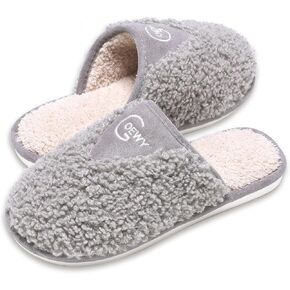 Cozy Fuzzy Slippers for Women Indoor and Outdoor Non Slip Memory Foam House Shoes Christmas Gift for Women Mom Girlfriend Daughter