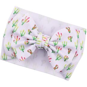 Baby Cactus Headband Plant Turban Baby Pricklypear Hair Bowknot Cactus Hair Band Bow BTB09 (A2-Turban, Free Size) in Kuwait