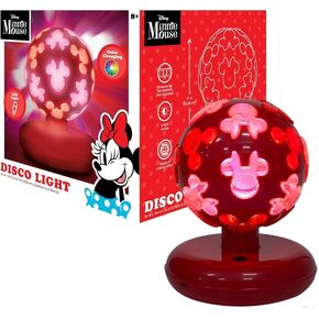 Idea Nuova Disney Minnie Mouse Battery Operated 10" LED Disco Party Light with 3 Light Modes
