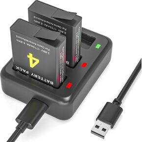 Batteries Combo for DJI Osmo Action 5 Action 4 Action 3 Camera,1770mAh DJI Action 5 4 3 Pro Extreme Batteries(2PCS),Long Lasting Batteries as Original Osmo Action 4 with Charging Station and Cable