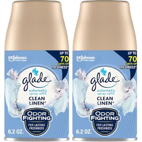 Glade Automatic Spray Refill, Air Freshener for Home and Bathroom, Sky & Sea Salt, 6.2 Oz, 2 Count