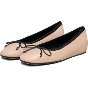 SHODENSE Women Flats Shoes Bow Square Closed Toe Ballet Flats Slip On Metallic Flat Shoe Matte Patent Leather Snakeskin Low Hidden Wedge Heel Office Work Shoes Driving Flats Church Club Fall 4-11 M US