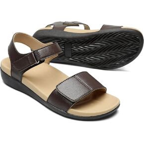 MEGNYA Comfortable Arch Support Walking Sandals for Women, Plantar Fasciitis Slides with Soft Straps, Orthotic Sandals with Non-Slip Lightweight Sole in Kuwait