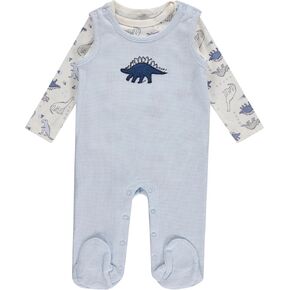 Cudlie Infant 2-Piece Overall & Long-Sleeve Bodysuit Set with Bottom Snaps – Soft, Cozy & Adorable Outfit
