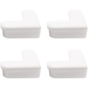 4Pcs Corner Furniture Protectors, White PVC Desk Edge Bumpers Adhesive Furniture Corner Protectors Protector Kit, Anti-Collision Edge Safety Bumpers, Proof Soft Self-Adhesive Table Sharp Edges Guard