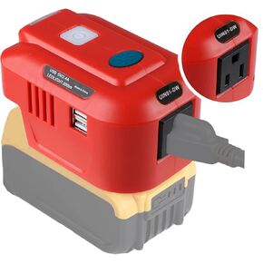 for Dewalt Powered Inverter Generator 150 Watt for Dewalt Battery 20v to 110v AC Output, Portable Power Source USB Charger Adapter, for Dewalt Power Station with LED Light