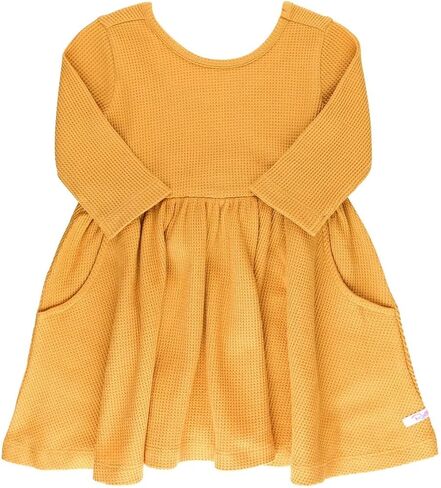 RuffleButts - فستان منسوج بنقشة وافل العسل - 3T in Kuwait