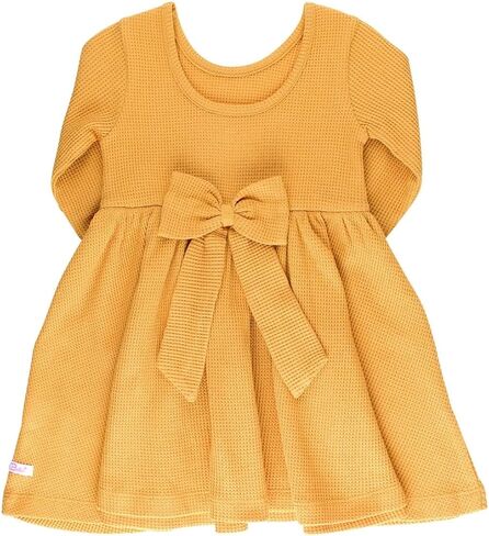 RuffleButts - فستان منسوج بنقشة وافل العسل - 3T in Kuwait