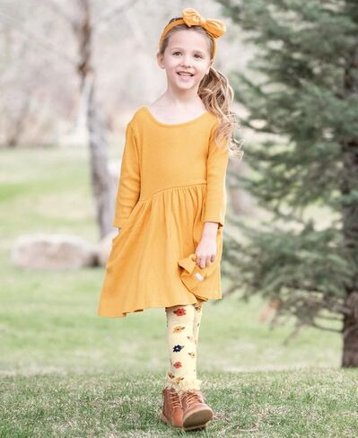 RuffleButts - فستان منسوج بنقشة وافل العسل - 3T in Kuwait