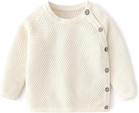 100% Cotton Knit Infant Baby Sweater and Pants Set, Unisex Newborn Boys Girls Outfit Long Sleeve Warm Clothes Newborn Gifts in Saudi Arabia