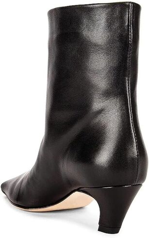 FSJ Women Square Toe Comfort Kitten Low Heel Ankle Boot Pull On Bootie Winter Faux Suede Casual Dressy Shoes Size 4-16 US in Kuwait