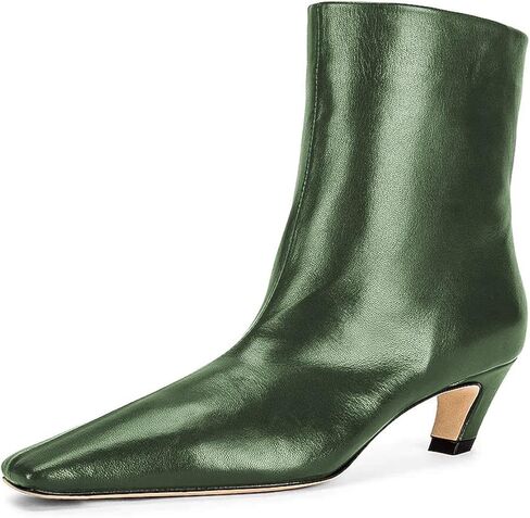 FSJ Women Square Toe Comfort Kitten Low Heel Ankle Boot Pull On Bootie Winter Faux Suede Casual Dressy Shoes Size 4-16 US in Kuwait