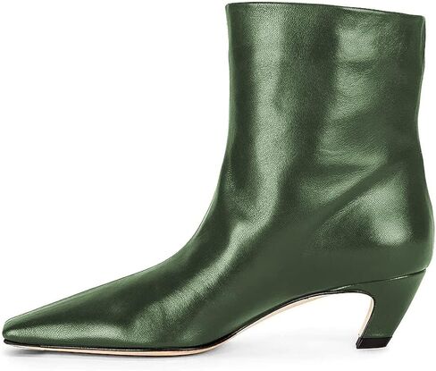 FSJ Women Square Toe Comfort Kitten Low Heel Ankle Boot Pull On Bootie Winter Faux Suede Casual Dressy Shoes Size 4-16 US in Kuwait