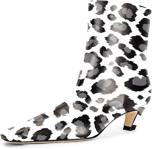 FSJ Women Square Toe Comfort Kitten Low Heel Ankle Boot Pull On Bootie Winter Faux Suede Casual Dressy Shoes Size 4-16 US in Kuwait