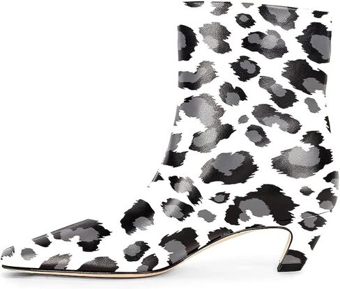 FSJ Women Square Toe Comfort Kitten Low Heel Ankle Boot Pull On Bootie Winter Faux Suede Casual Dressy Shoes Size 4-16 US in Kuwait