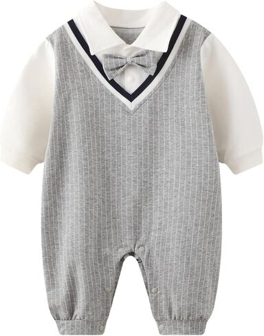 GORBAST Baby Boy Romper Little Kids Jumpsuit Outfit Long Sleeve Toddler Clothes Suit in Saudi Arabia