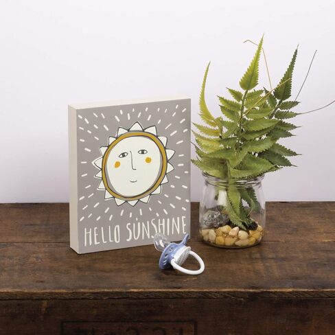 Primitives by Kathy Non-Toxic Painted Wood Nursery Box Sign, 10" x 14", Love You More Than All The Stars in Saudi Arabia