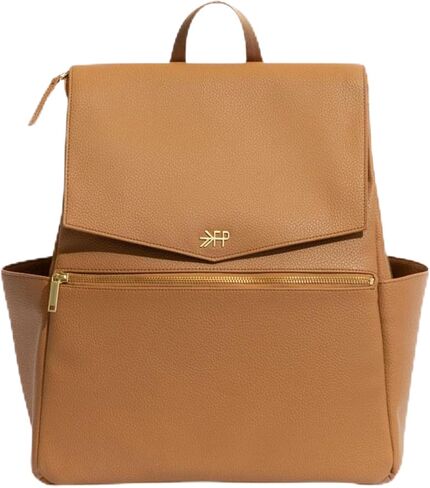 Freshly Picked Classic II Diaper Bag Backpack, Wipeable Vegan Leather Diaper Bag With Changing Pad (Butterscotch V2) in Saudi Arabia