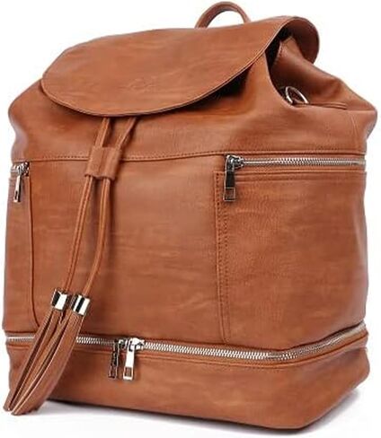 Citi Collective Journey Pearl Vegan Leather Diaper Bag Backpack | Elegant, Multifunctional, Travel Diaper Bag with Changing Pad, Stroller Straps & Insulated Bottle Pockets. in Saudi Arabia