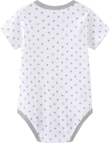 Chamie Newborn Baby Bodysuit 5-Pack Short Sleeve Baby Clothes for Boys and Girls in Saudi Arabia