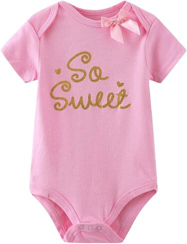Chamie Newborn Baby Bodysuit 5-Pack Short Sleeve Baby Clothes for Boys and Girls in Saudi Arabia