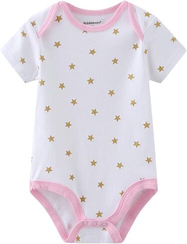 Chamie Newborn Baby Bodysuit 5-Pack Short Sleeve Baby Clothes for Boys and Girls in Saudi Arabia