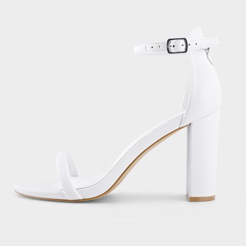Shoe'N Tale Strappy Heels for Women Chunky Block High Ankle Buckle Heeled Sandals in Kuwait