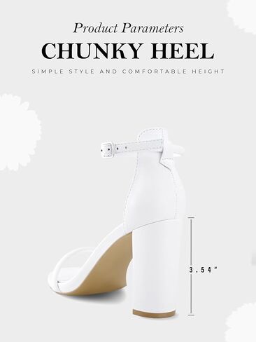 Shoe'N Tale Strappy Heels for Women Chunky Block High Ankle Buckle Heeled Sandals in Kuwait