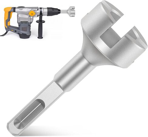SDS Ground Rod Driver for Hammer Drill, Forged Steel Drill Bit Driver, High Hardness Rotary Hammer Drill, Square Cross Pile Ground Rod Adapter Bit for Most SDS Shank Hammer Drill Tool (1pcs, grey) in Saudi Arabia