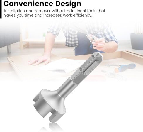 SDS Ground Rod Driver for Hammer Drill, Forged Steel Drill Bit Driver, High Hardness Rotary Hammer Drill, Square Cross Pile Ground Rod Adapter Bit for Most SDS Shank Hammer Drill Tool (1pcs, grey) in Saudi Arabia