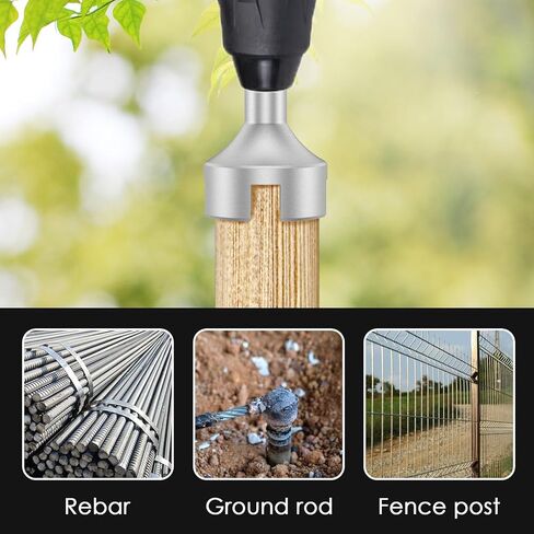 SDS Ground Rod Driver for Hammer Drill, Forged Steel Drill Bit Driver, High Hardness Rotary Hammer Drill, Square Cross Pile Ground Rod Adapter Bit for Most SDS Shank Hammer Drill Tool (1pcs, grey) in Saudi Arabia